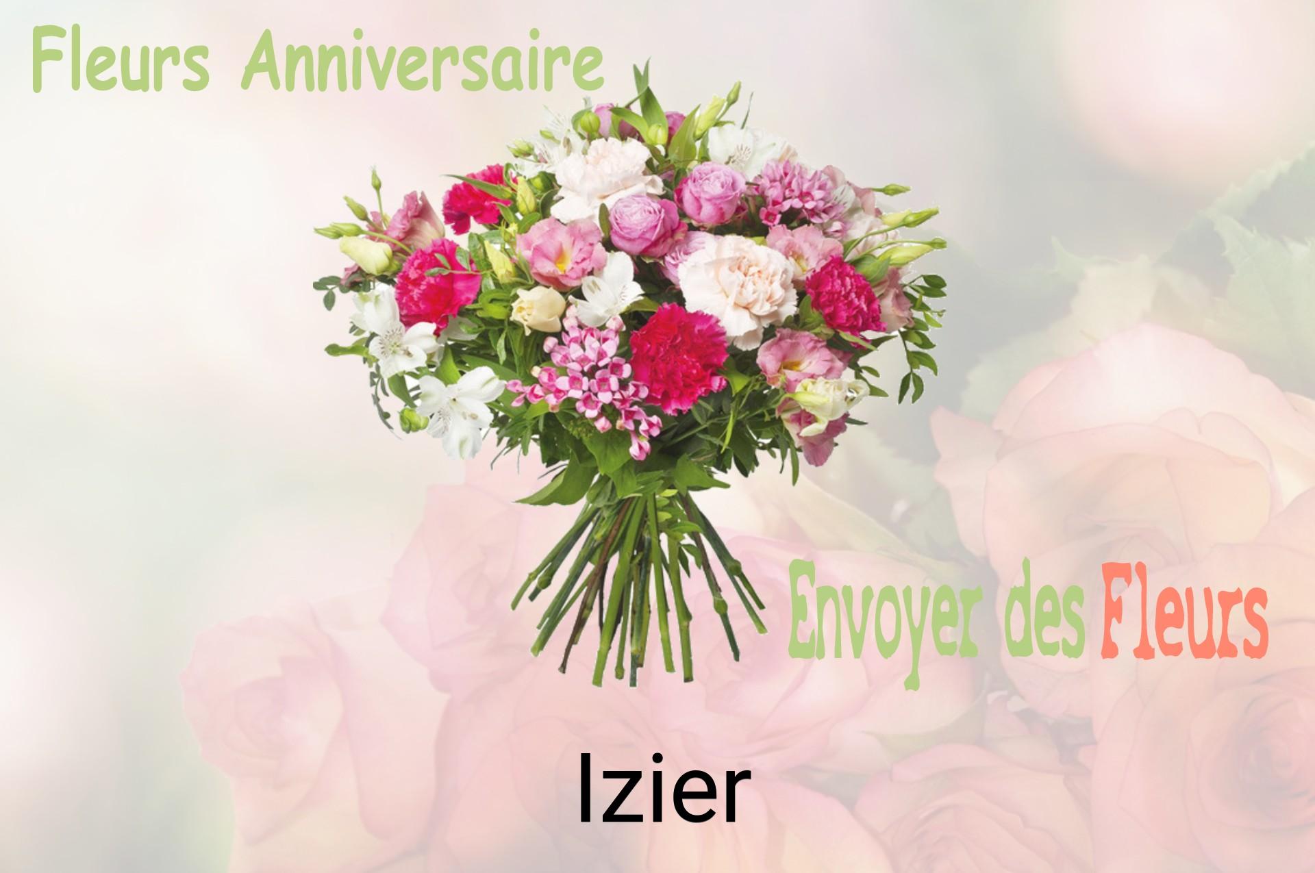 Bouquet de fleurs d’anniversaire livré à Izier