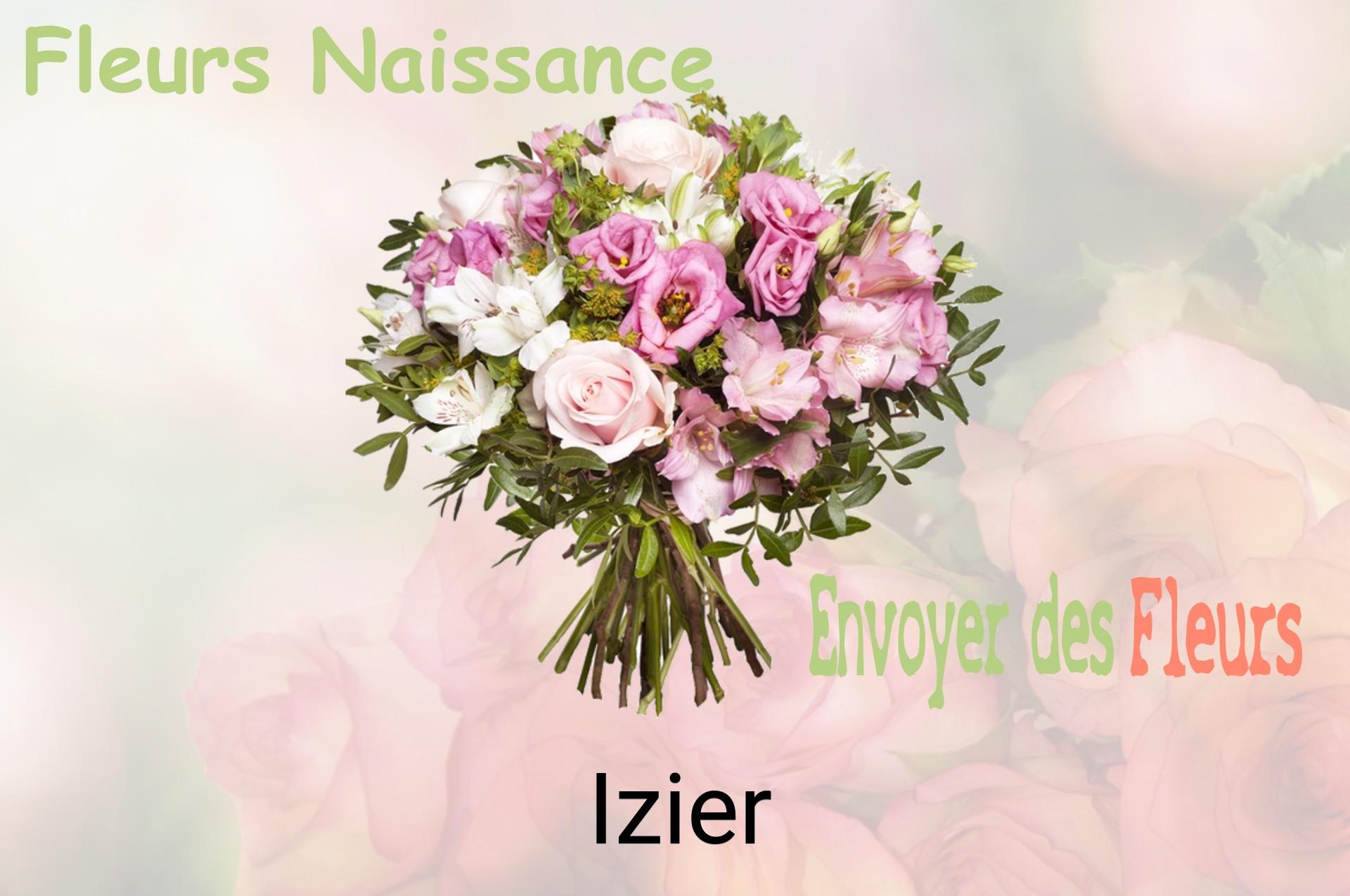 Bouquet de fleurs de naissance livré à Izier