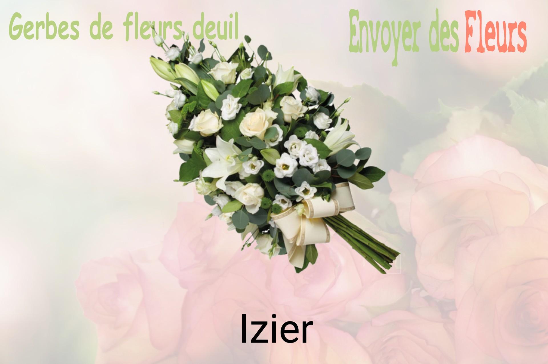 Gerbe de fleurs de deuil livrée à Izier